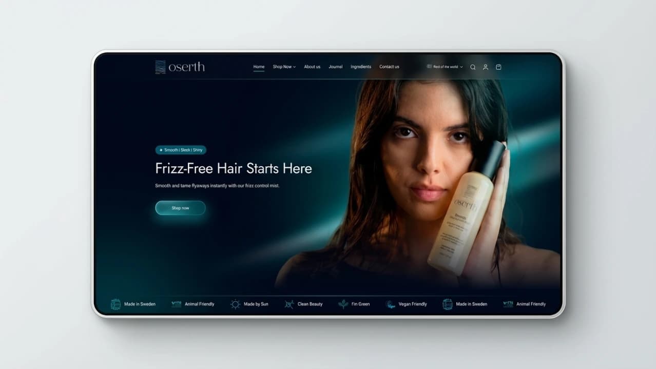 oserth.com — premium hair care e-commerce