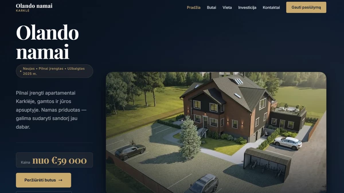 olandonamai.lt — Real estate portal
