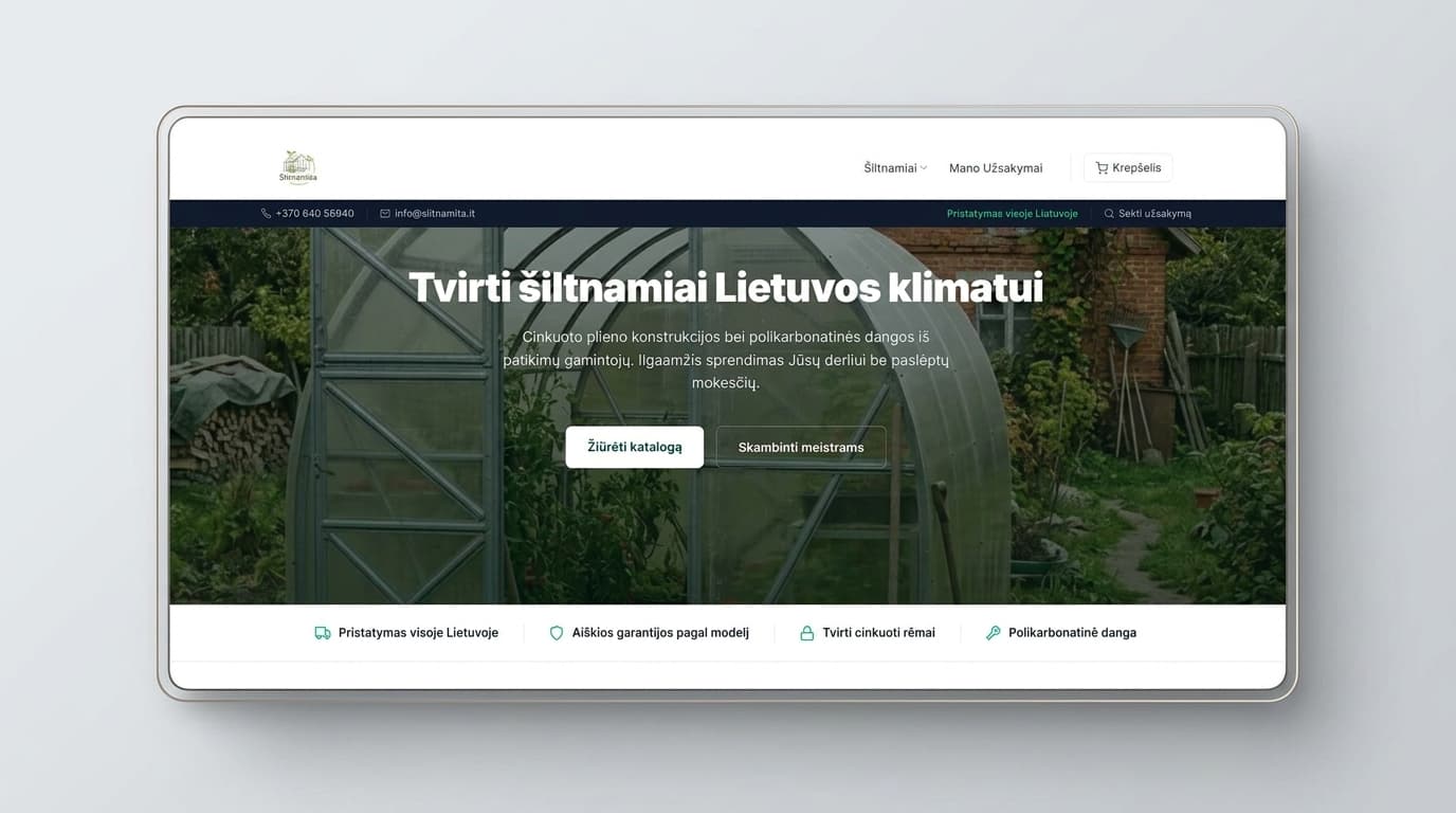 siltnamita.lt — e-komercija ir individualus sprendimas